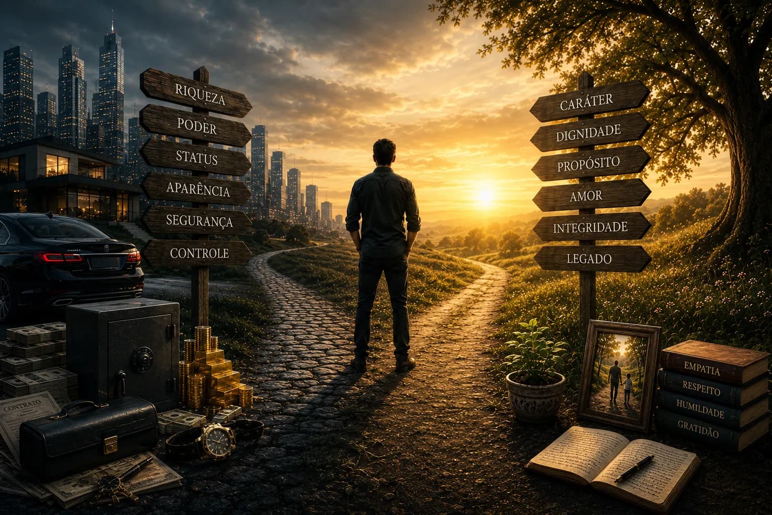 A riqueza que o tempo não compra: Um ensaio sobre consciência, dignidade e a eterna escolha entre ter e ser.